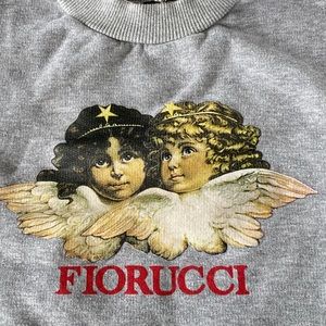 Fiorucci Angels Cropped Crew Neck Sweatshirt